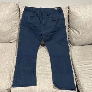 Mens Buffalo Navy Stretch Jeans
